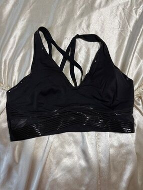 Victoria Secret VSX Black Crisscross Low-Impact Sports Bra
